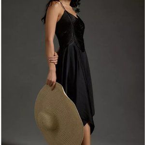 Anthropologie Fringe Bodice Midi Dress